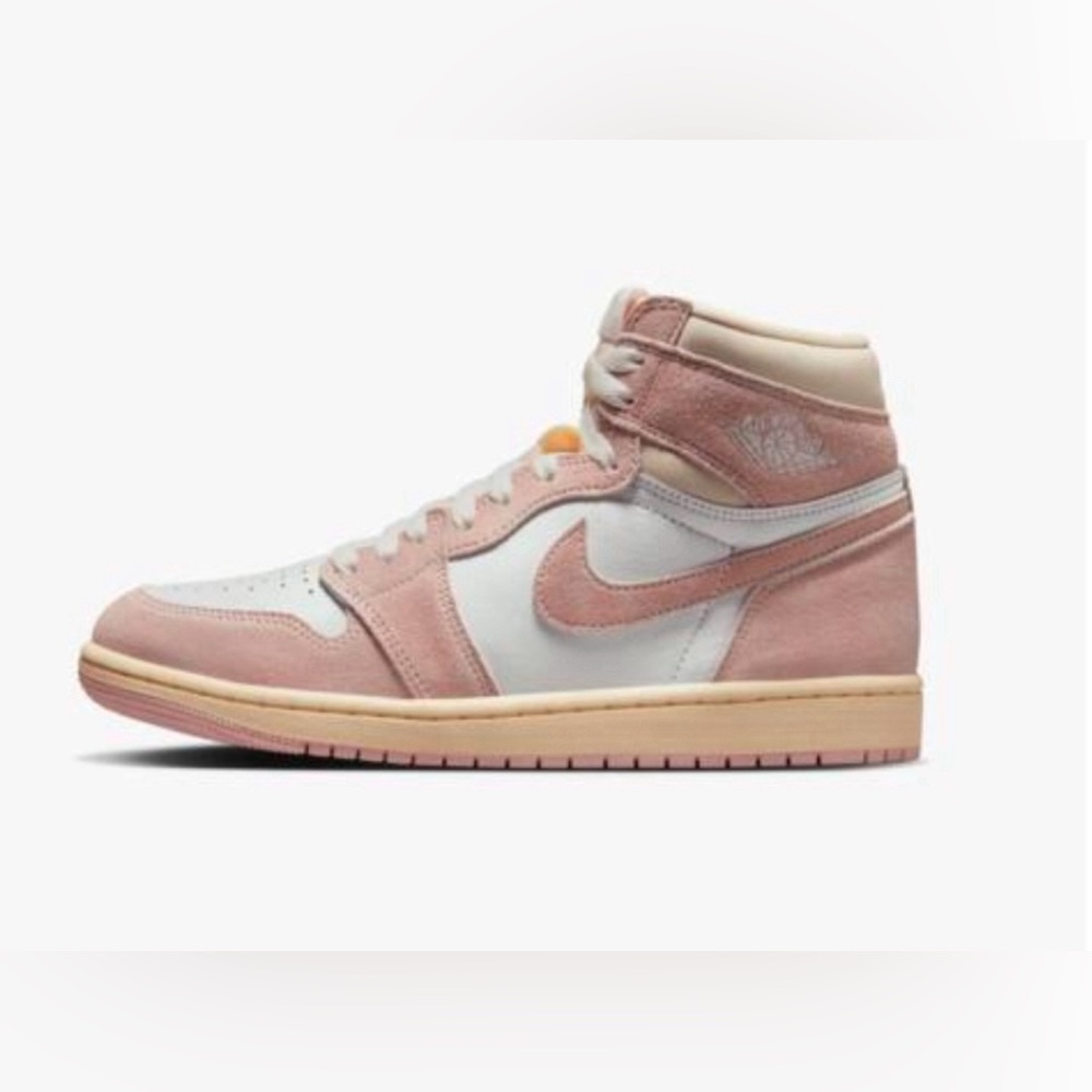 Women's Nike Pink and White High-Top Sneakers